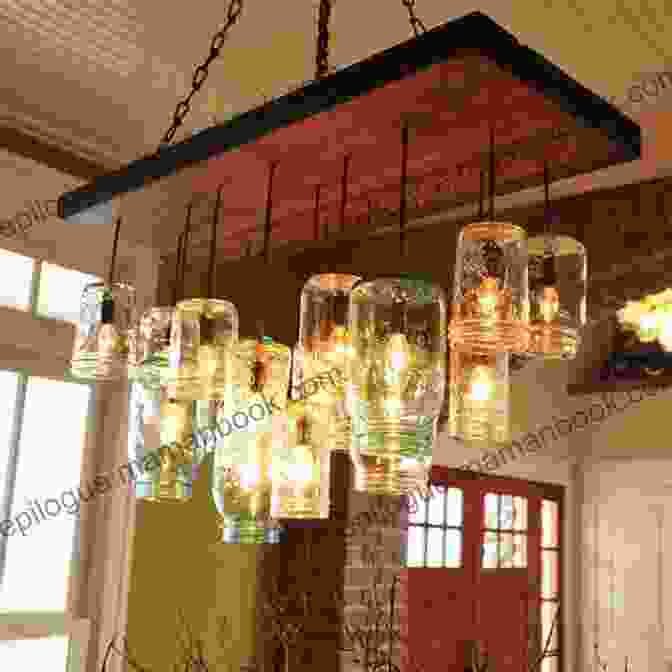 A Photo Of A Chandelier Made From Mason Jars. 10 Minute Upcycled Projects (10 Minute Makers)