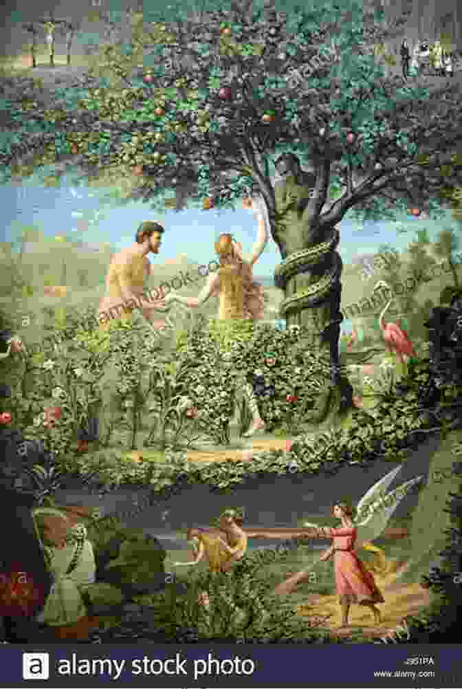 An Illustration Depicting Satan, Adam, Eve, And God, The Central Characters Of Paradise Lost Paradise Lost : The Original 1674 Epic Poem Student Edition (Annotated)