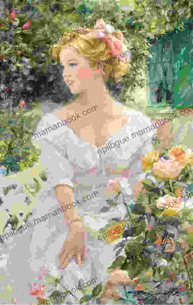 An Oil Painting Depicting A Young Woman, Rose, Standing Amidst A Blooming Rose Garden. She Is Dressed In A Victorian Gown, And Her Expression Is Enigmatic And Alluring. Rose Of The World (A Hawkenlye Mystery 13)