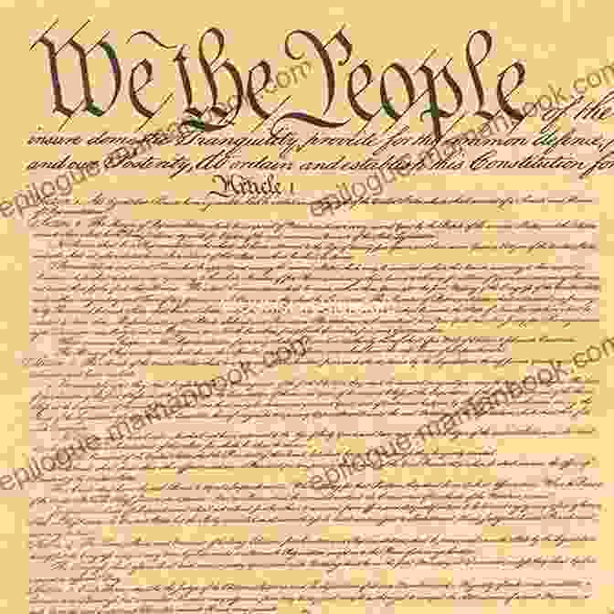 The Constitution Of The United States Of America, An Aged Document With Handwritten Text On Parchment Paper, Representing The Fundamental Law And Framework Of American Democracy The Constitution And The Declaration Of Independence: The Constitution Of The United States Of America