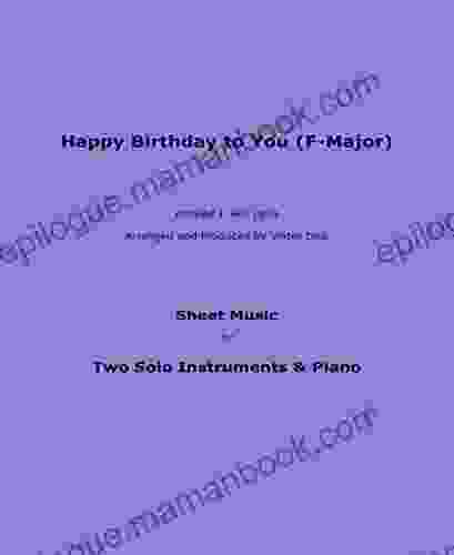 Happy Birthday To You (F Major): Sheet Music For Two Solo Instruments Piano